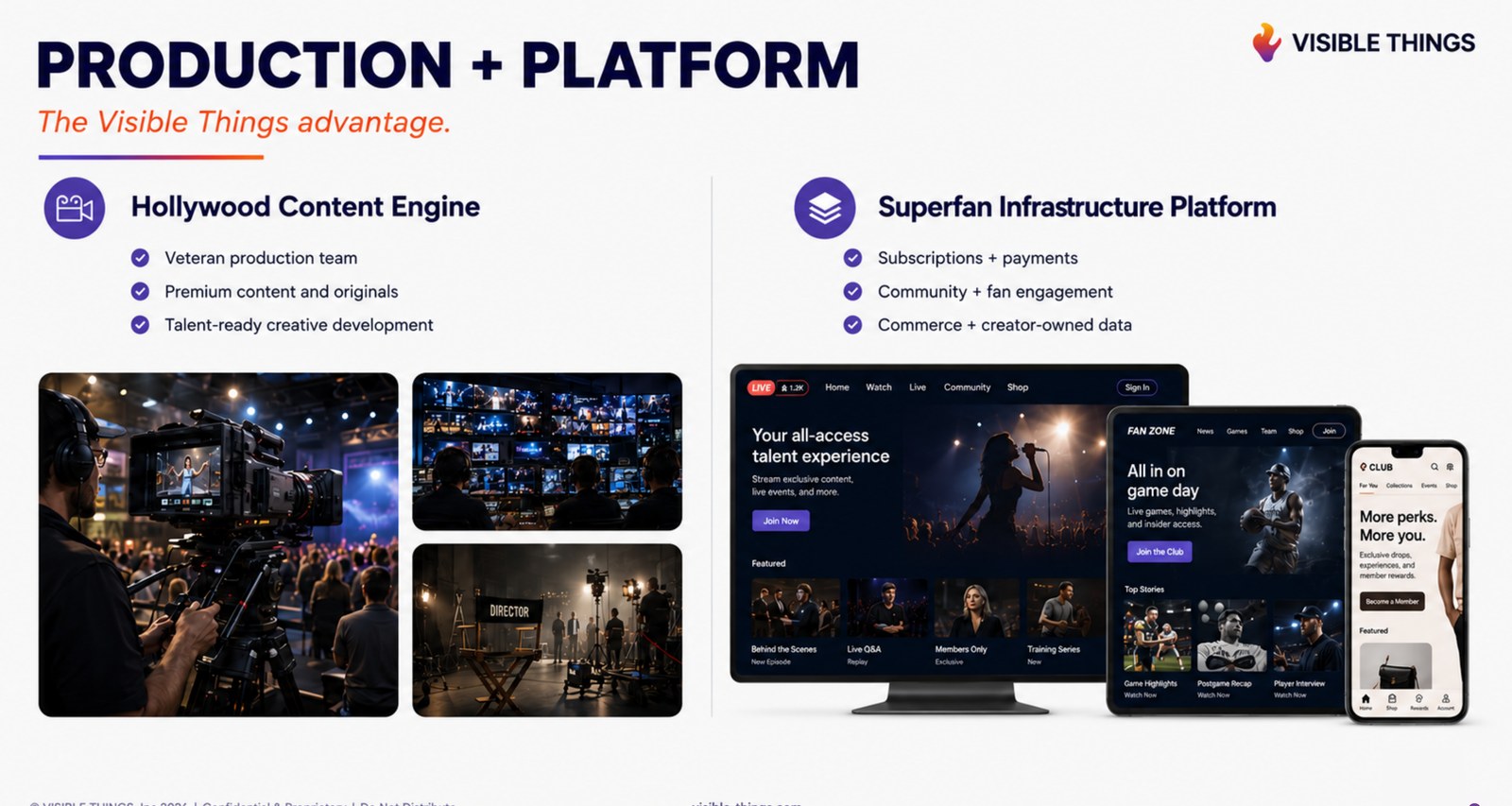 Visible Things combines premium content production with a white-labeled superfan platform